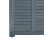 Voir la diapositive 6 : OUTSUNNY Armoire de jardin abri jardin remise pour outils sur pied 2 étagères portes persiennes toit bitumé étanche bois sapin pré-huilé gris