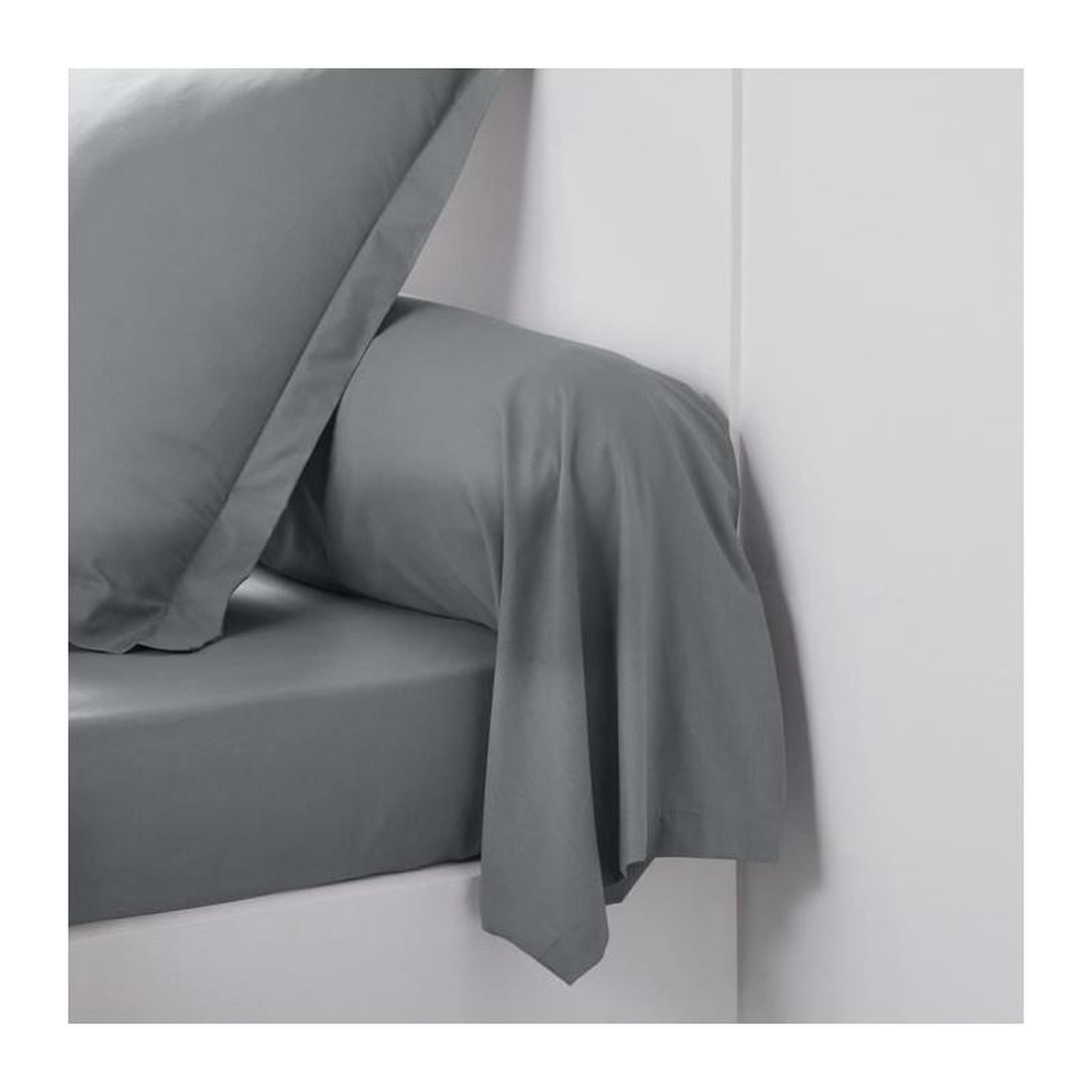 Today Taie de traversin TODAY Essential - 45 x 185 cm - 100% Coton uni - Acier