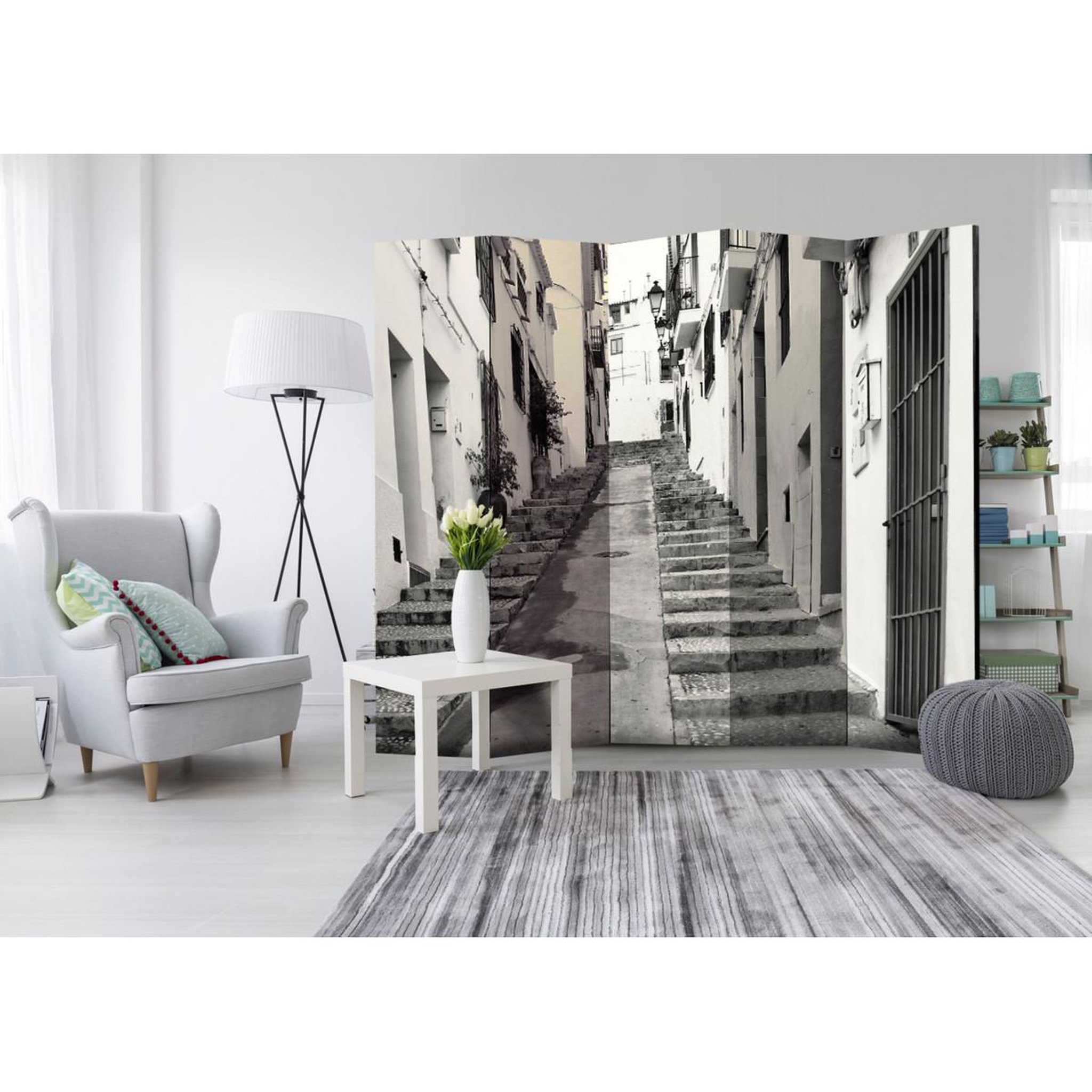 Voir la diapositive 2 : Paris Prix Paravent 5 volets  altea old town  172x225cm