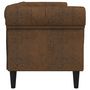 Voir la diapositive 5 : VIDAXL Canape Chesterfield 3 places marron tissu