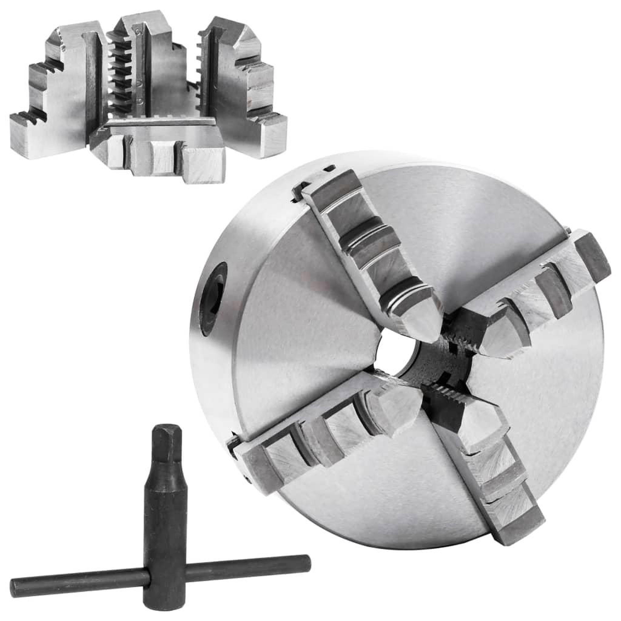 Voir la diapositive 2 : VIDAXL Mandrin de tour auto-centrant a 4 machoires 125 mm Acier