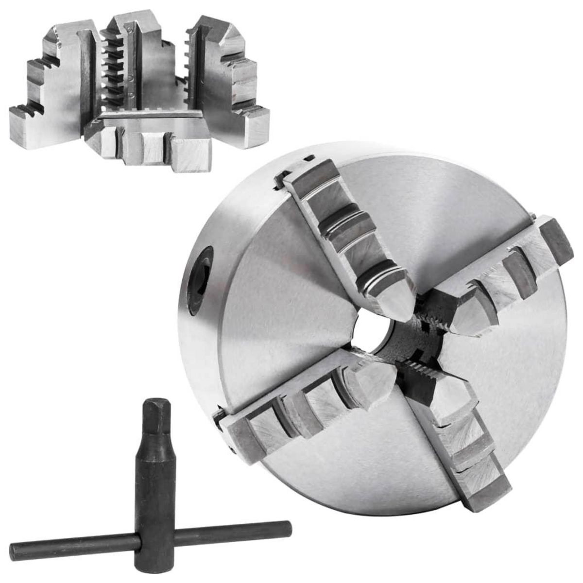 VIDAXL Mandrin de tour auto-centrant a 4 machoires 125 mm Acier