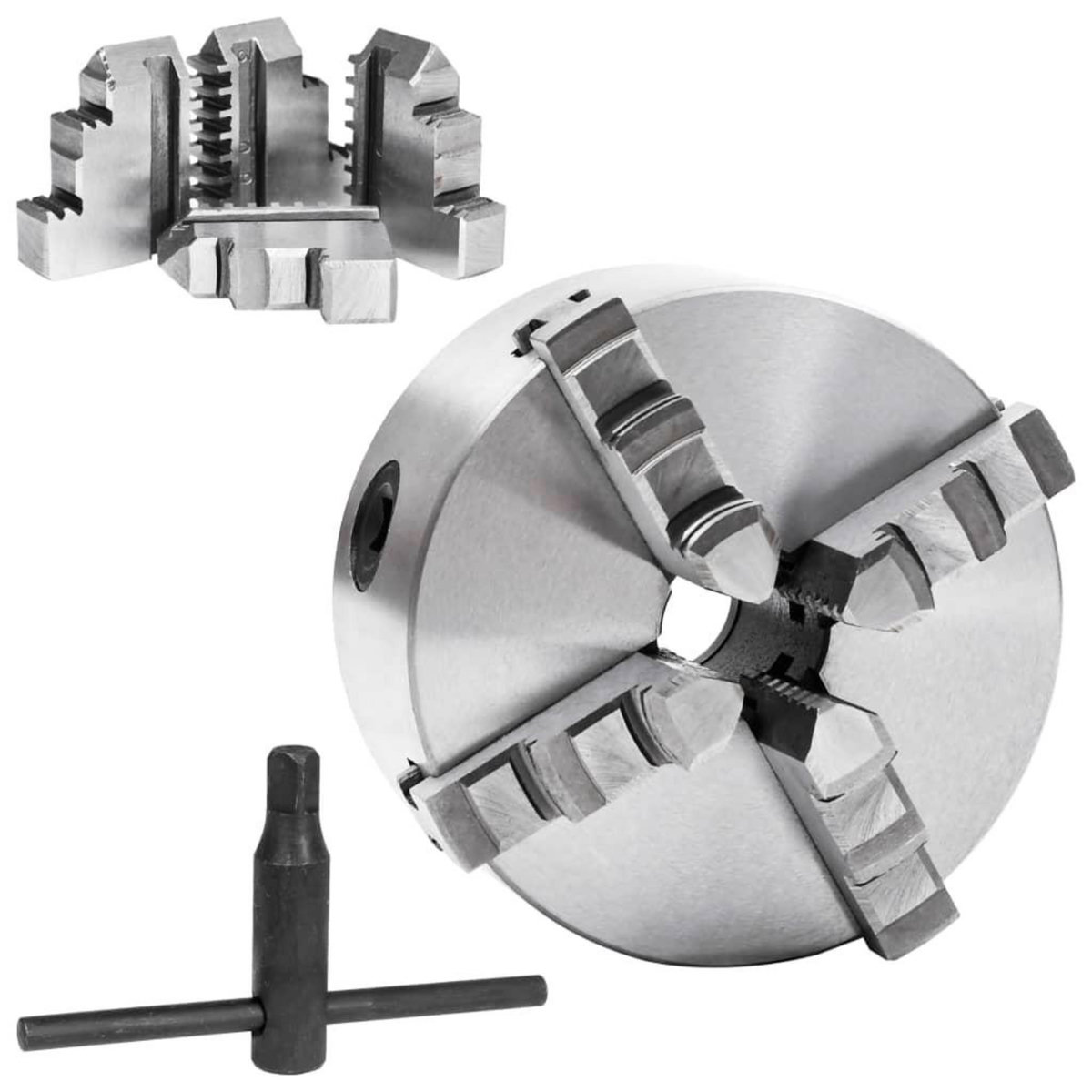 VIDAXL Mandrin de tour auto-centrant a 4 machoires 125 mm Acier