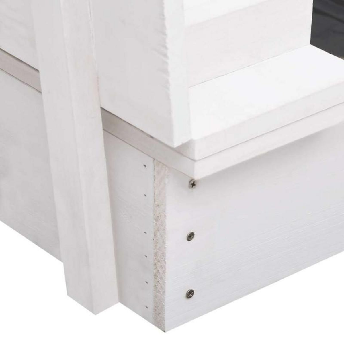 VIDAXL Bac à sable Bois de sapin Blanc 95x90x15 cm