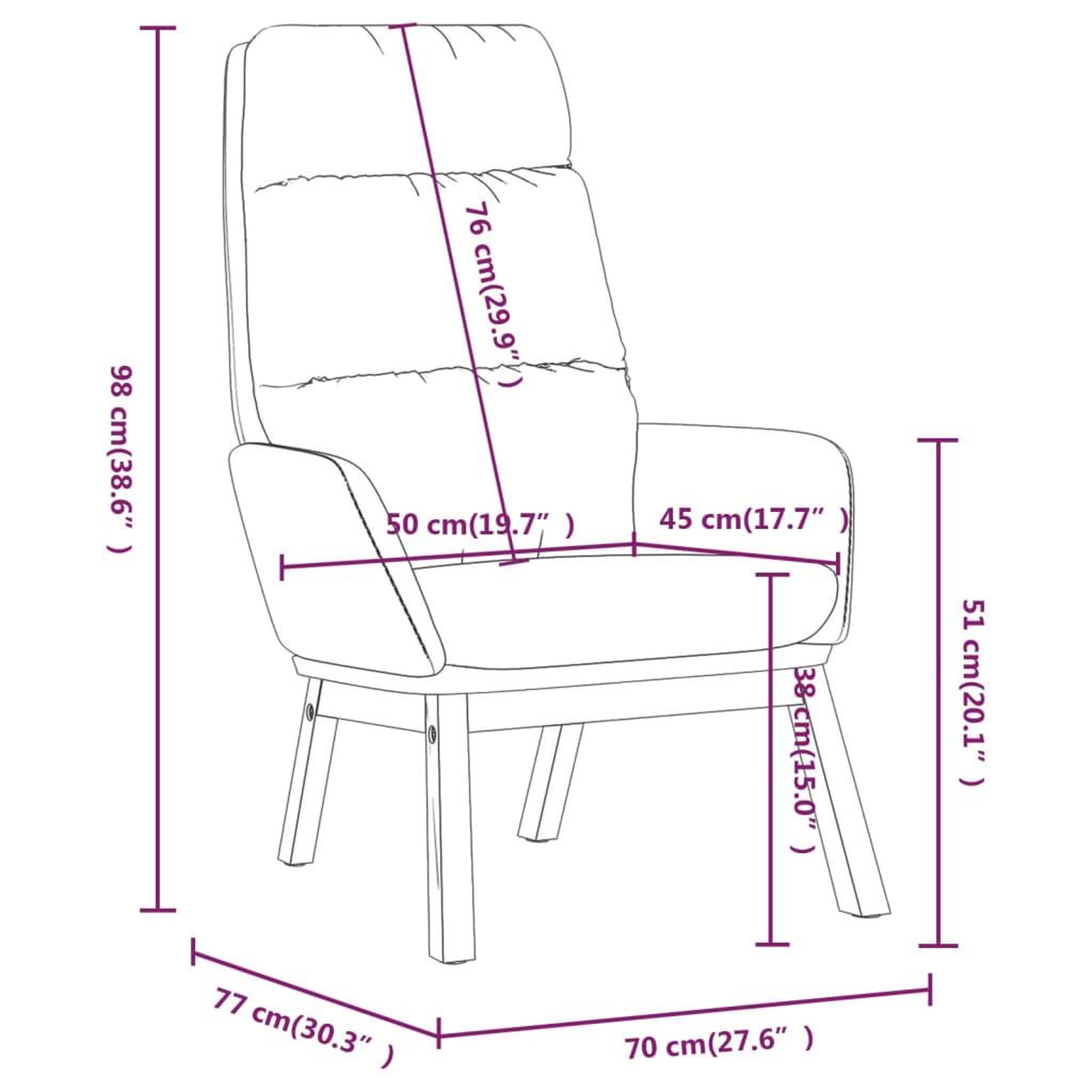 Voir la diapositive 6 : VIDAXL Chaise de relaxation Noir Tissu