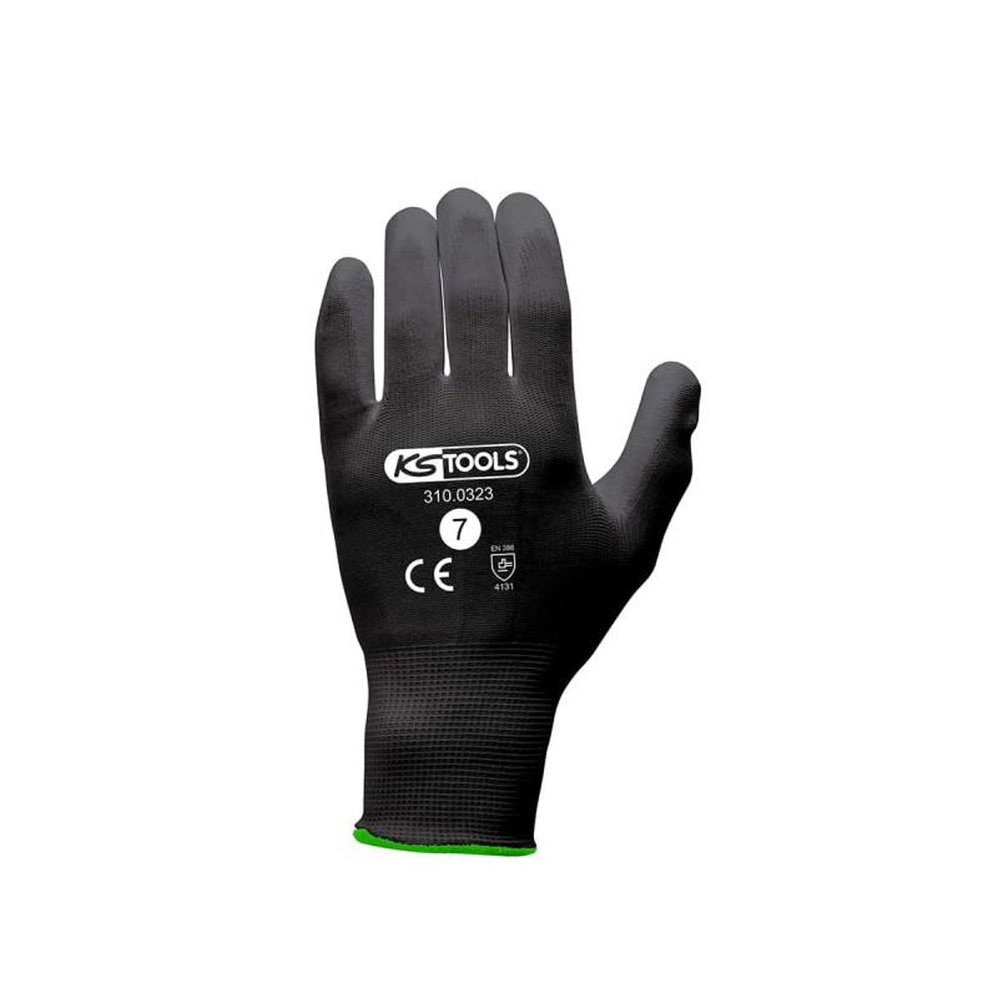 Ks Tools Boîte de 12 paires de gants ks tools - microfibres - noir - taille s - 310.0323