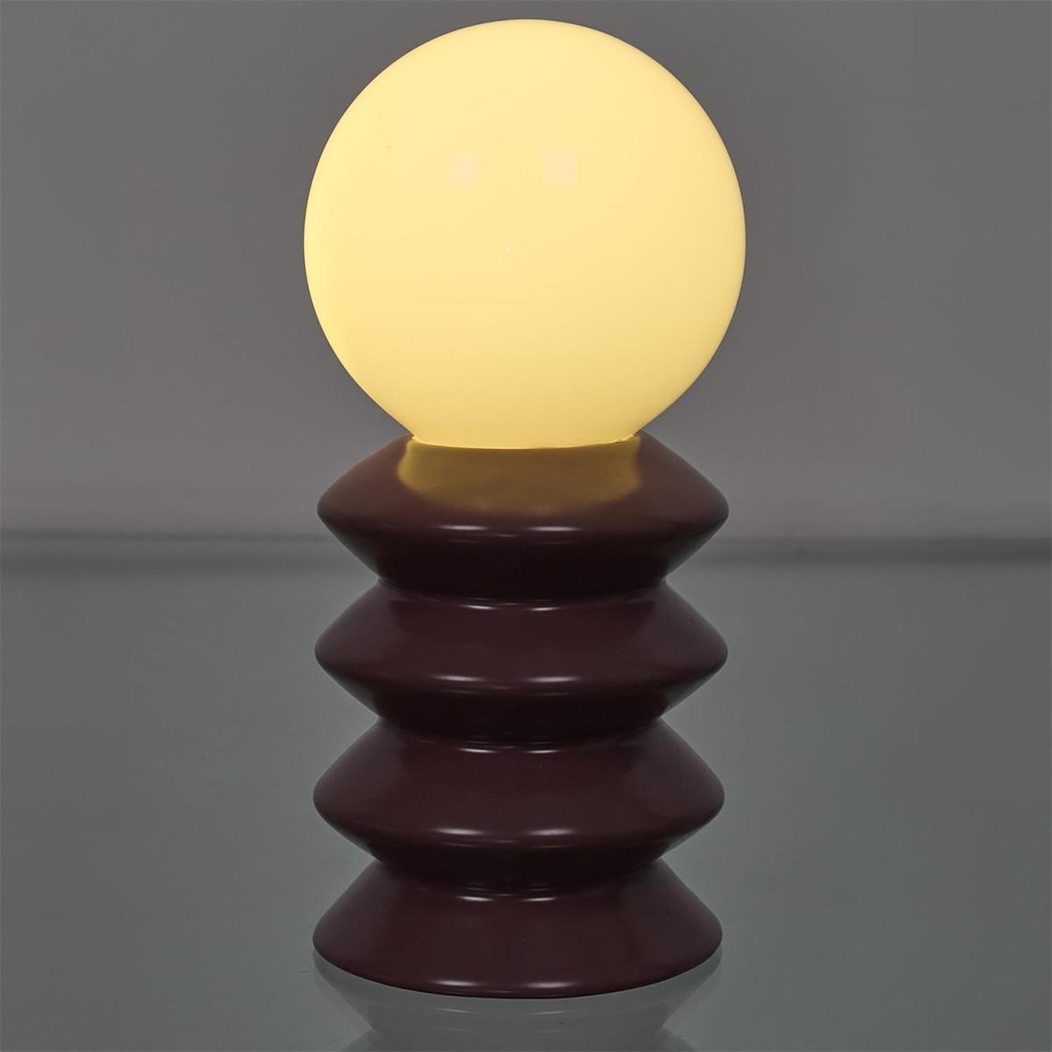Voir la diapositive 2 : The Home Deco Factory Lampe led en céramique  sphera  21cm terracotta