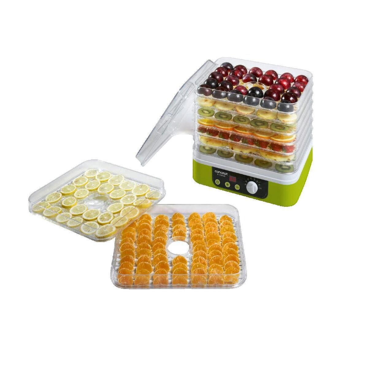 CONCEPT USINE Déshydrateur alimentaire Concept-Solution 9 plateaux, vert et blanc