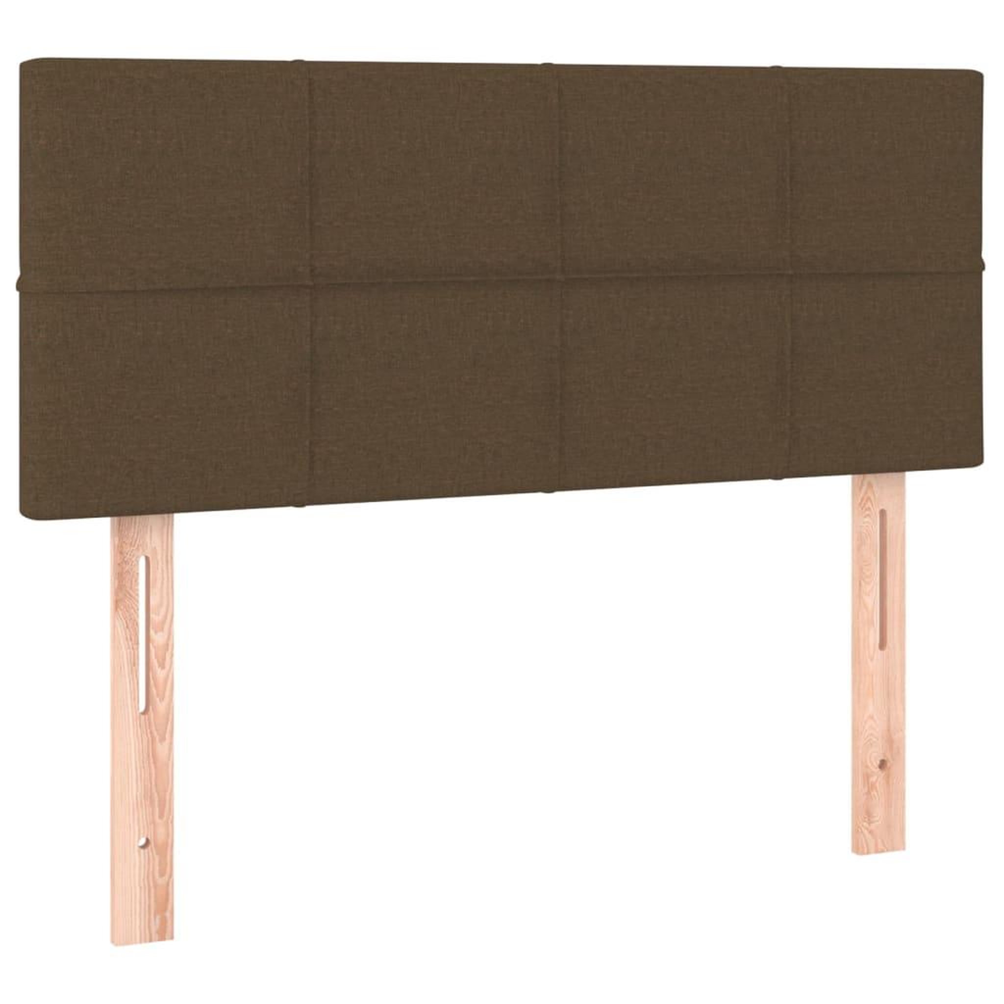Voir la diapositive 4 : VIDAXL Tete de lit a LED Marron Fonce 90x5x78/88 cm Tissu