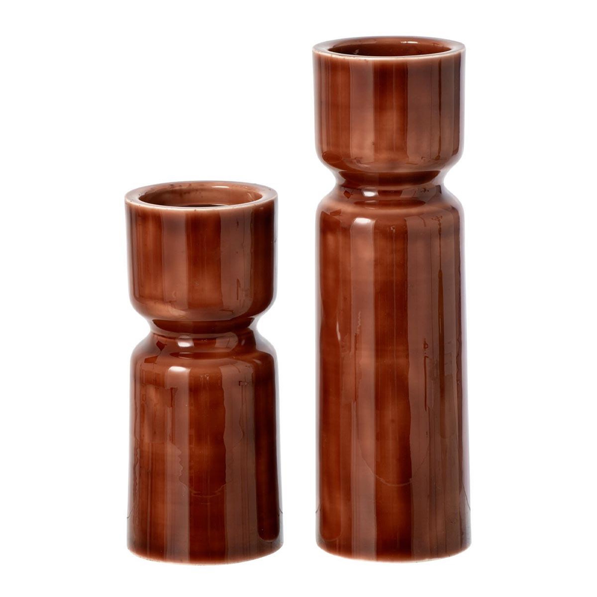 J-LINE Lot de 2 chandeliers design  enn  35cm marron