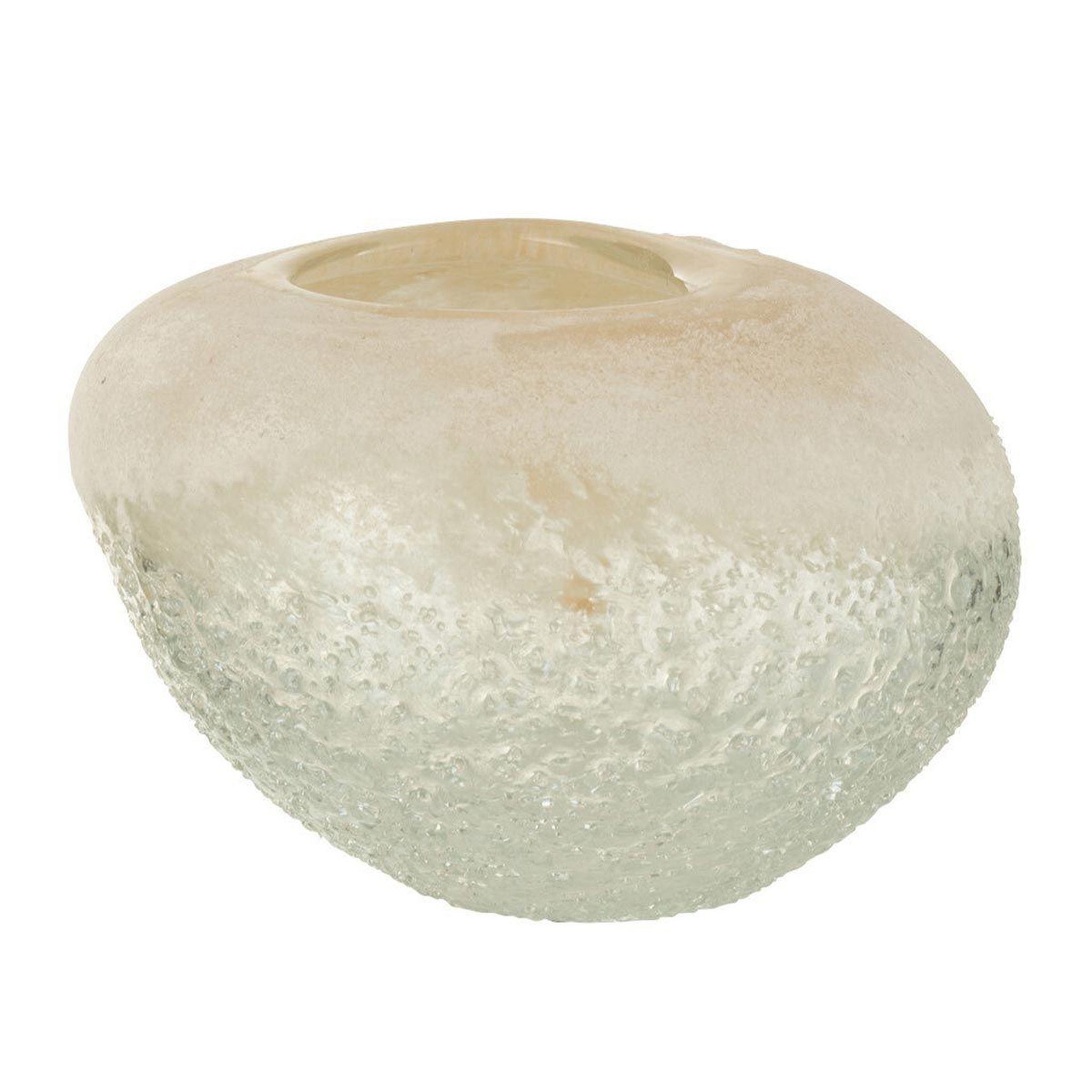 J-LINE Vase boule en verre  sumina  13cm beige