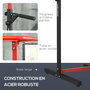 Voir la diapositive 6 : HOMCOM Station de musculation multifonction - barre de traction chaise romaine - hauteur réglable 6 niv. - acier noir rouge