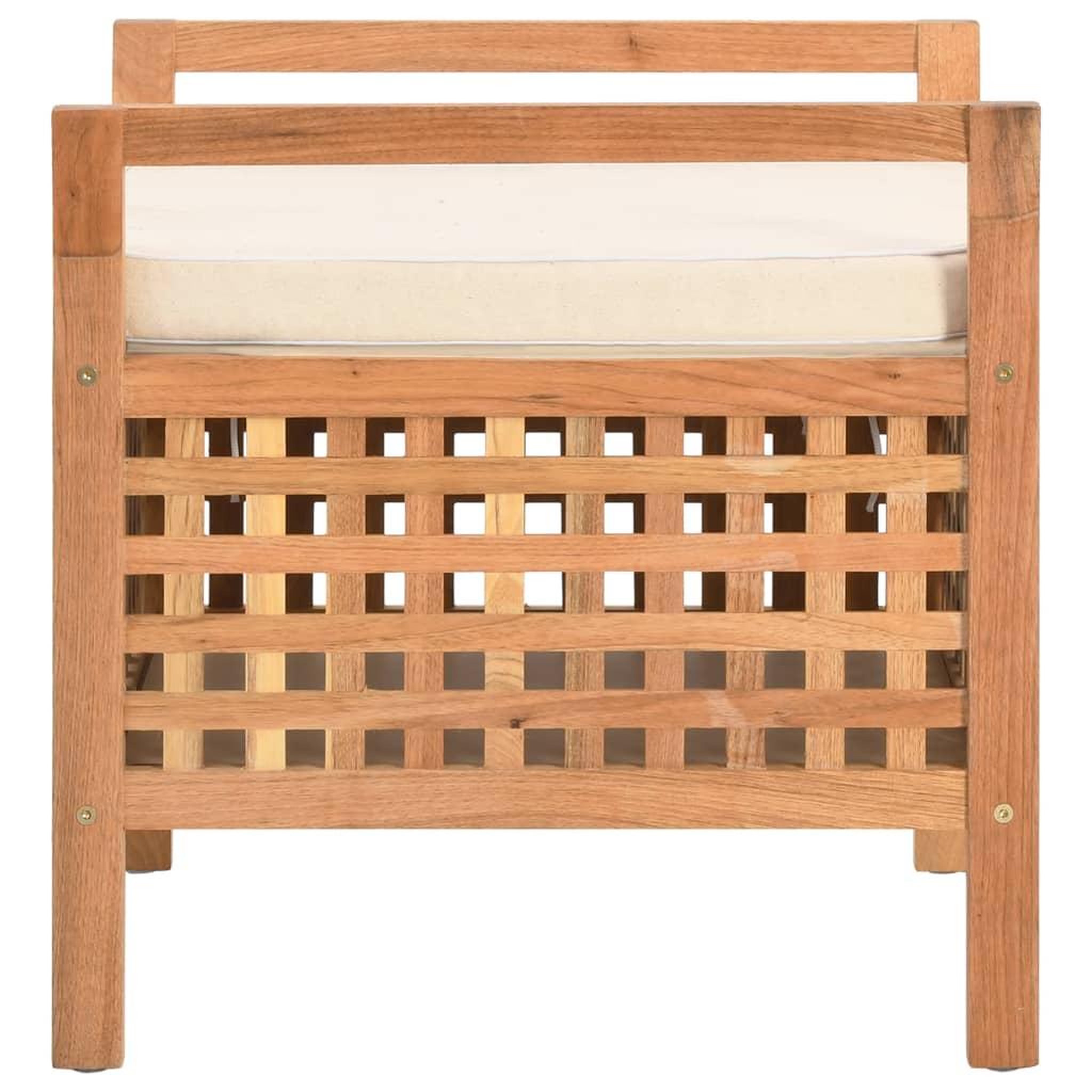 Voir la diapositive 3 : VIDAXL Banc de rangement 49x48x49 cm Bois de noyer massif