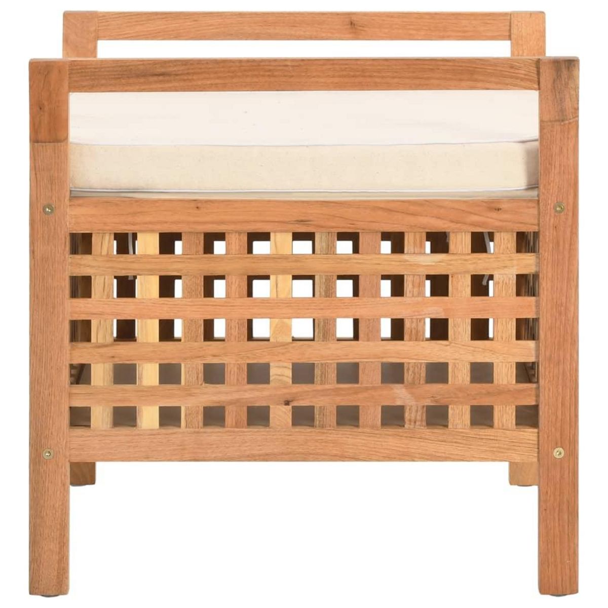 VIDAXL Banc de rangement 49x48x49 cm Bois de noyer massif