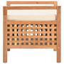 Voir la diapositive 3 : VIDAXL Banc de rangement 49x48x49 cm Bois de noyer massif