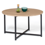 Voir la diapositive 1 : ID MARKET Table basse ronde DETROIT 70 cm design industriel
