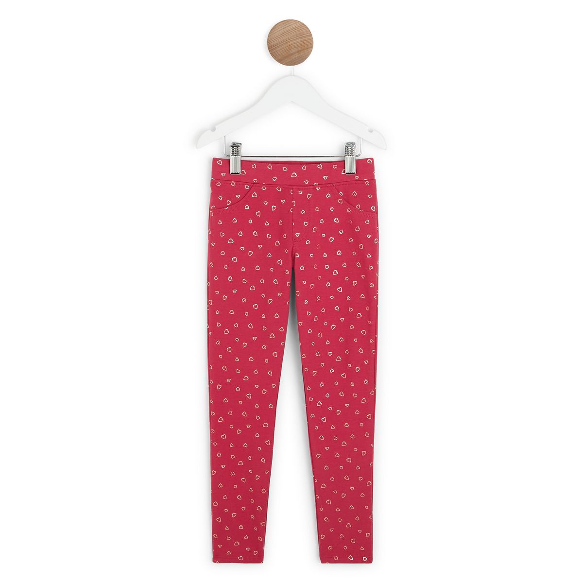 INEXTENSO Tregging molleton coeurs fille