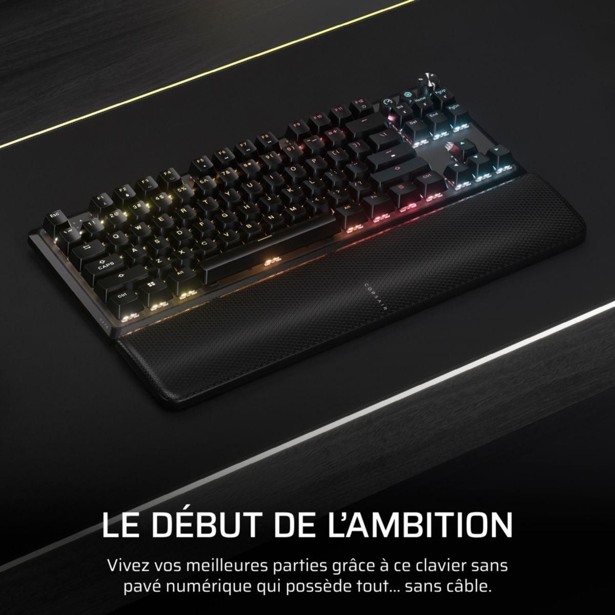 Corsair Clavier gamer sans fil K70 CORE TKL Wireless