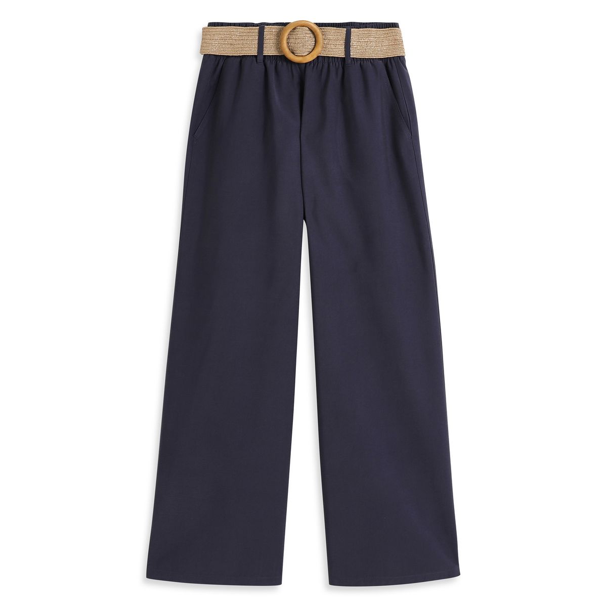 INEXTENSO Pantalon bleu indigo uni femme