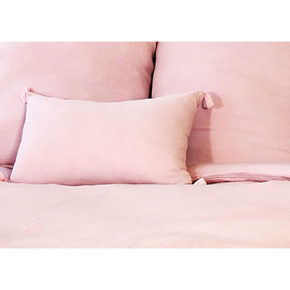 Home collection Parure housse de couette 100% gaze de coton