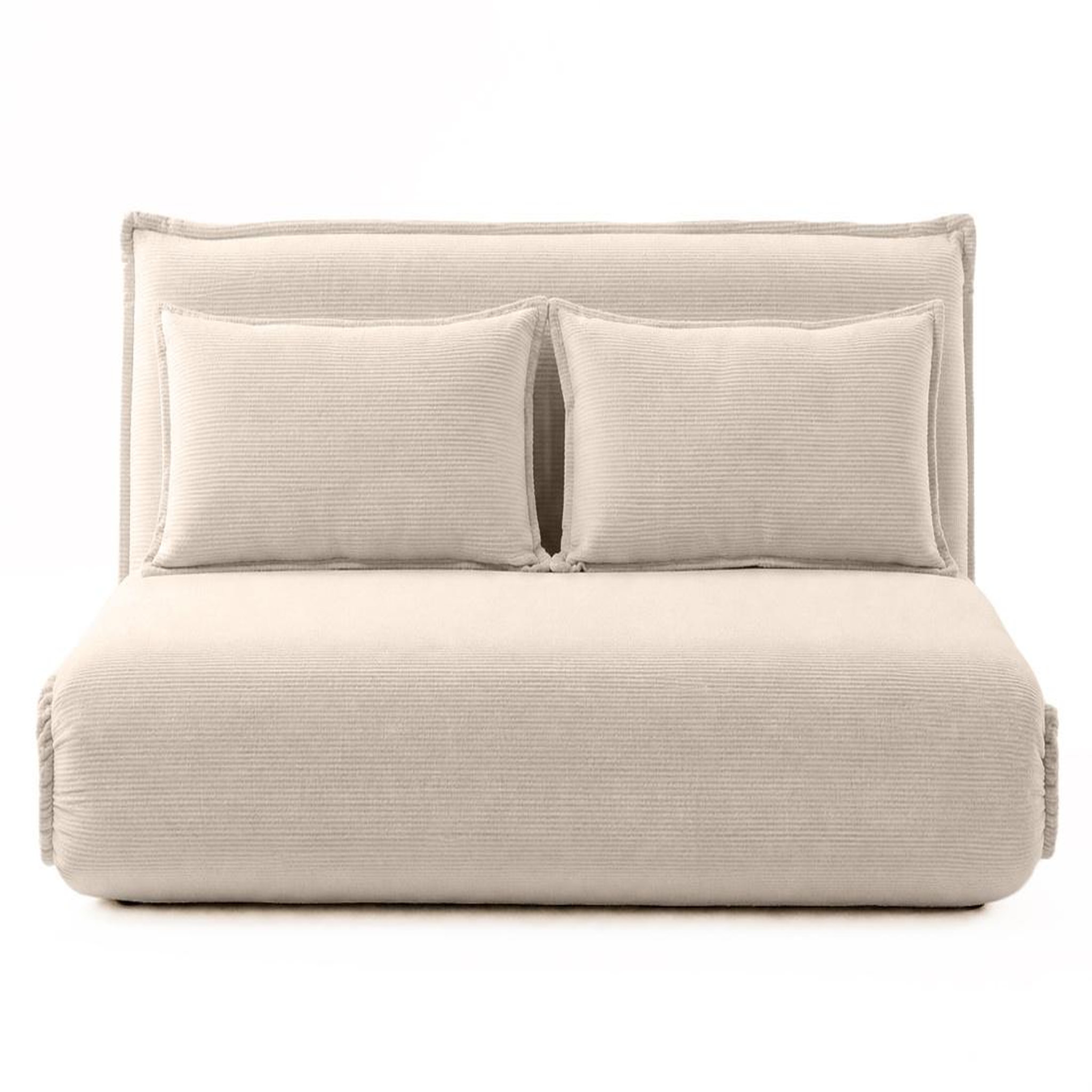 Voir la diapositive 1 : BEST MOBILIER Candice - banquette 2 places convertible clic-clac en velours côtelé