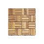 Voir la diapositive 6 : SWEEEK Dalles de terrasses 30 x 30cm en bois d'acacia, motif carré, clipsables