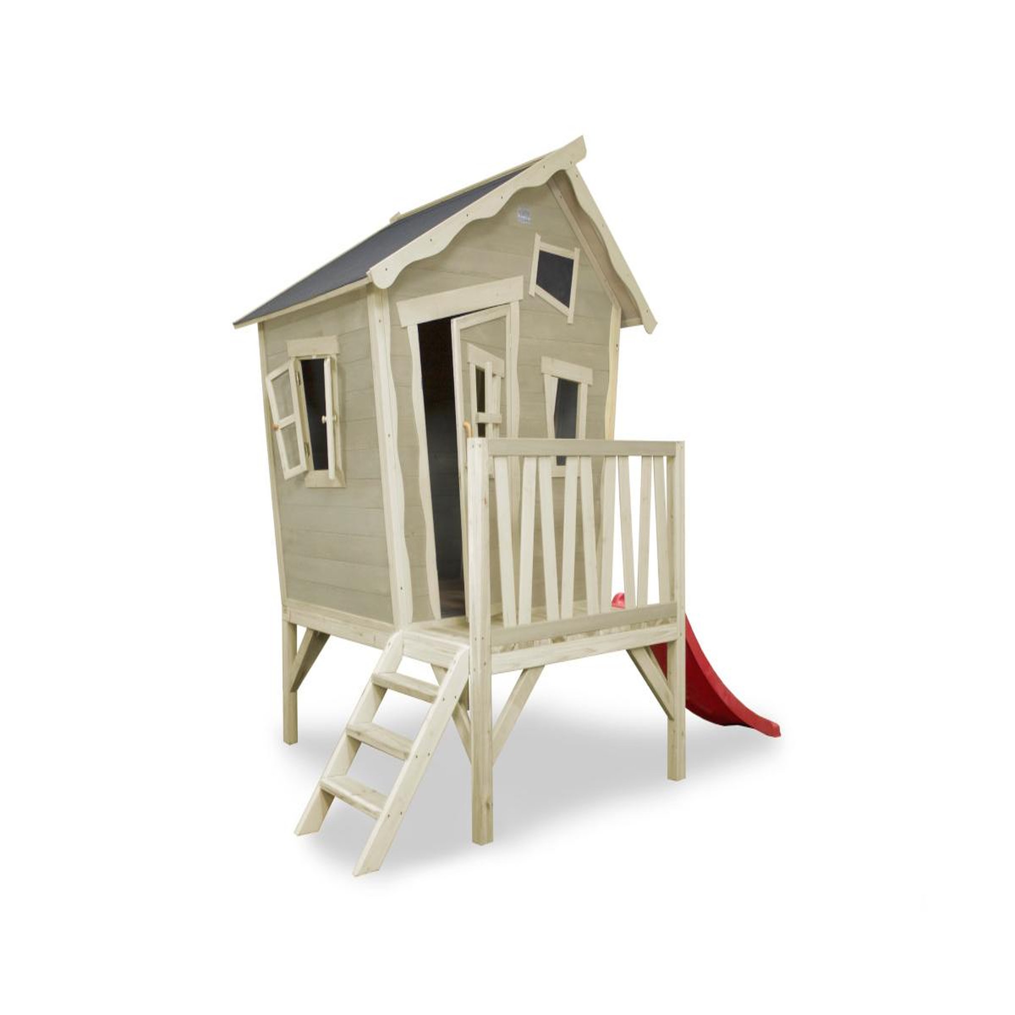 Voir la diapositive 2 : EXIT TOYS Maisonnette en bois pour enfants Crooky 300 - Exit Toys