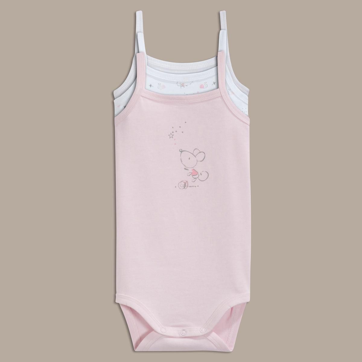 IN EXTENSO Lot de 3 bodies bébé fines bretelles