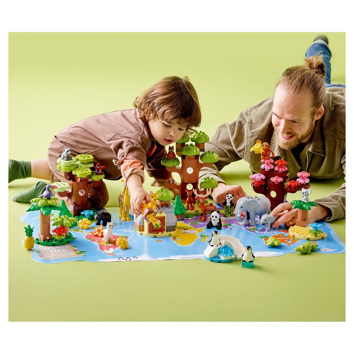 LEGO DUPLO 10975 Animaux Sauvages du Monde, Jouet et Figurines Éducatif Enfant 2 Ans