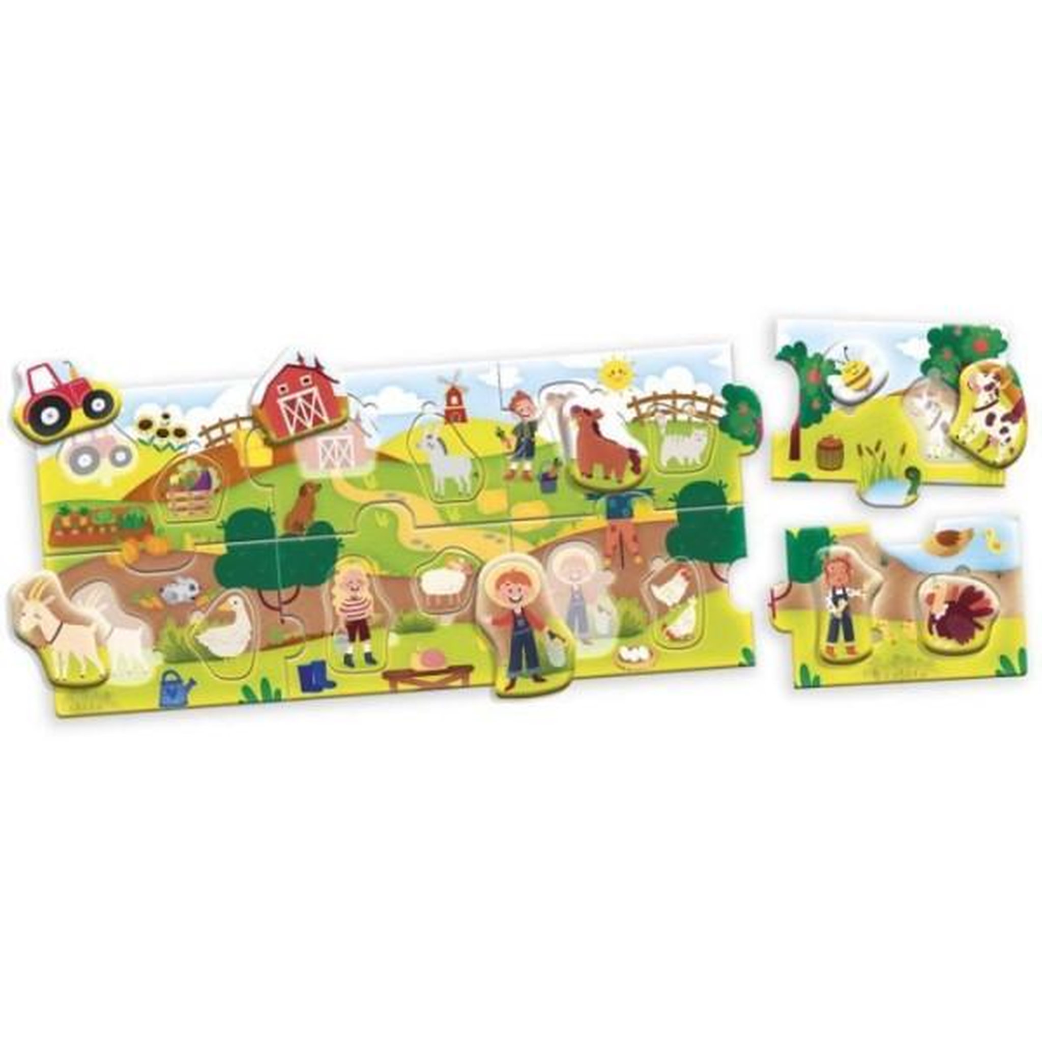 Voir la diapositive 2 : LISCIANI GIOCHI La Ferme - Puzzle panoramique - CAROTINA BABY - Développement de la logique, Motricité fine
