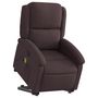 Voir la diapositive 3 : VIDAXL Fauteuil inclinable de massage Marron fonce Tissu