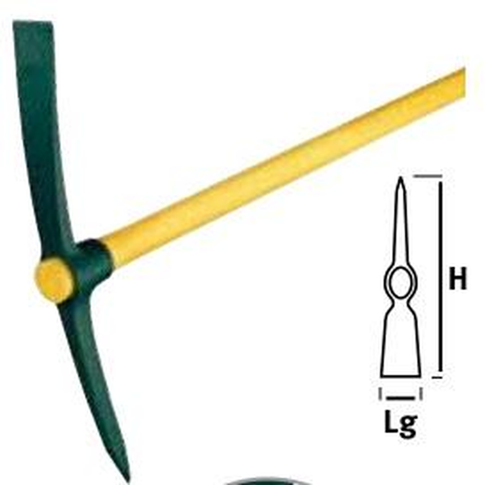 Leborgne Pioche terrassier douille ronde 2 kg - sans manche