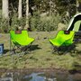 Voir la diapositive 3 : VIDAXL Chaise de camping avec poche pliable lot de 2 vert