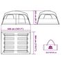 Voir la diapositive 6 : VIDAXL Tente de cabine familiale 10 personnes vert impermeable