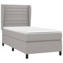Voir la diapositive 3 : VIDAXL Sommier a lattes de lit avec matelas Gris clair 80x200 cm Tissu