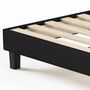 Voir la diapositive 4 : HOMIFAB Sommier à lattes 140x190 tissu déco noir - Axel