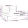 Voir la diapositive 6 : VIDAXL Sommier a lattes de lit avec matelas Gris fonce 200x200cm Tissu