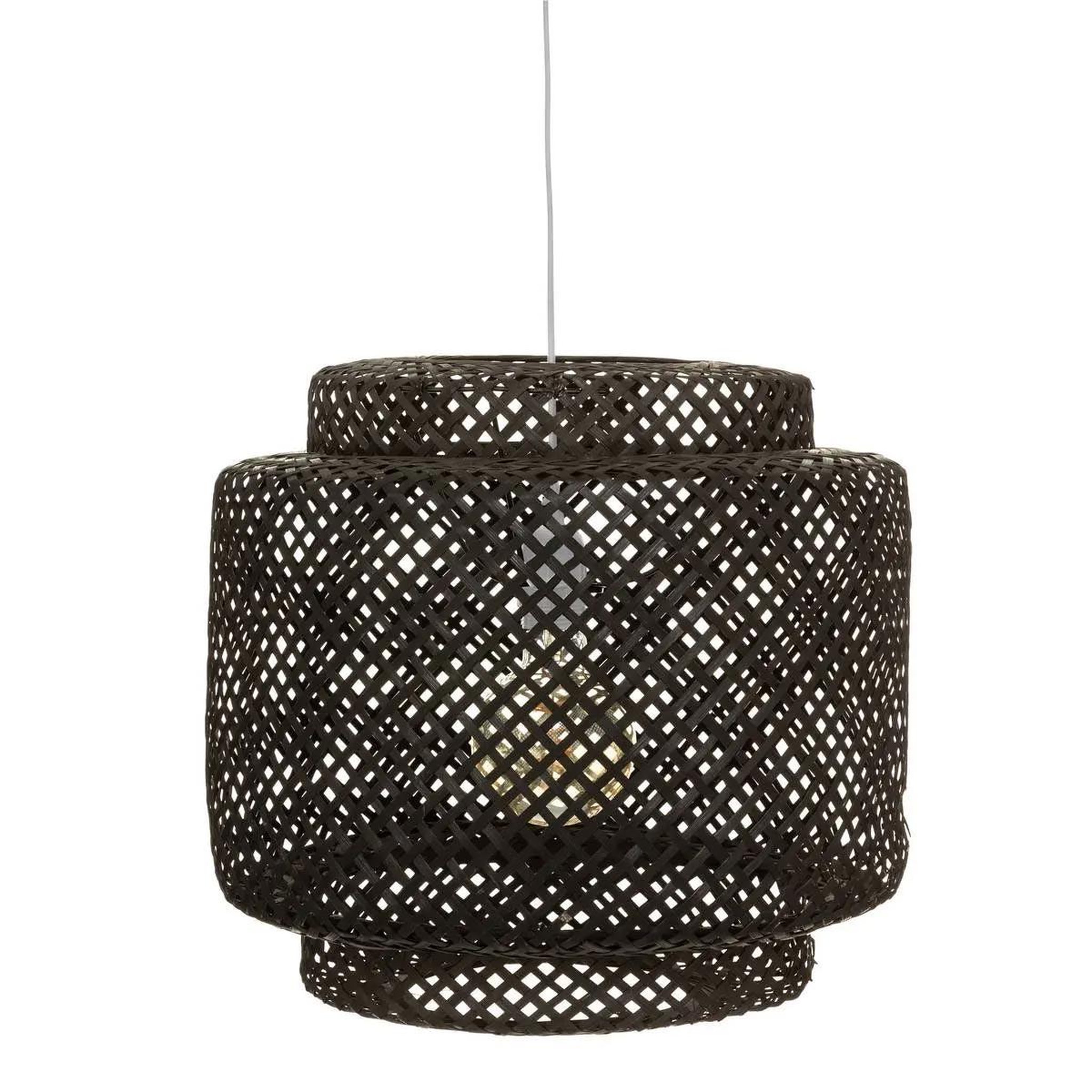 Voir la diapositive 1 : ATMOSPHERA Lampe Suspension Bambou  Liby  40cm Noir