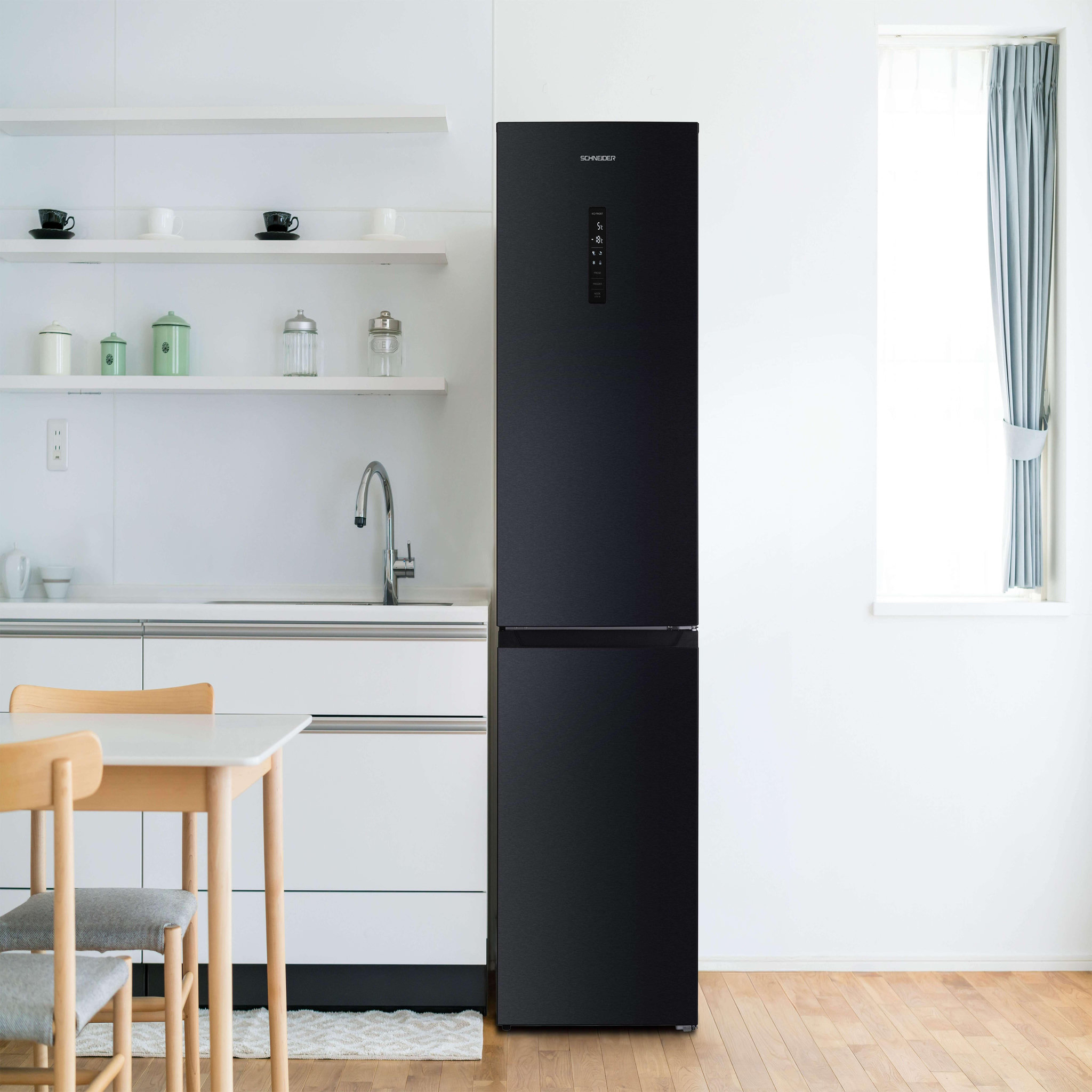 Voir la diapositive 2 : SCHNEIDER Réfrigérateur combiné 323L Dark Inox - SCCB323HDNF-DXE