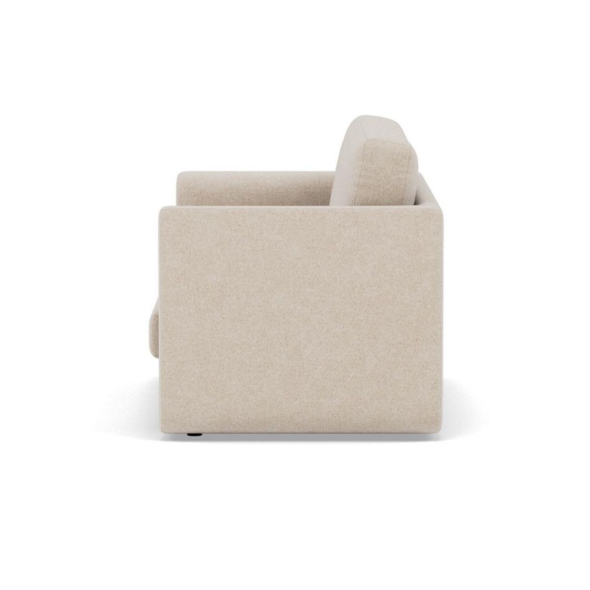 BEST MOBILIER Isana - canapé 2 places convertible déplimousse avec accoudoirs incurvés en tissu