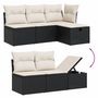 Voir la diapositive 3 : VIDAXL Salon de jardin 6 pcs avec coussins noir resine tressee