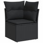 Voir la diapositive 5 : VIDAXL Salon de jardin 7 pcs avec coussins noir resine tressee