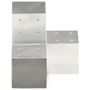 Voir la diapositive 3 : VIDAXL Connecteurs de poteau 4pcs Forme en Y Metal galvanise 101x101mm