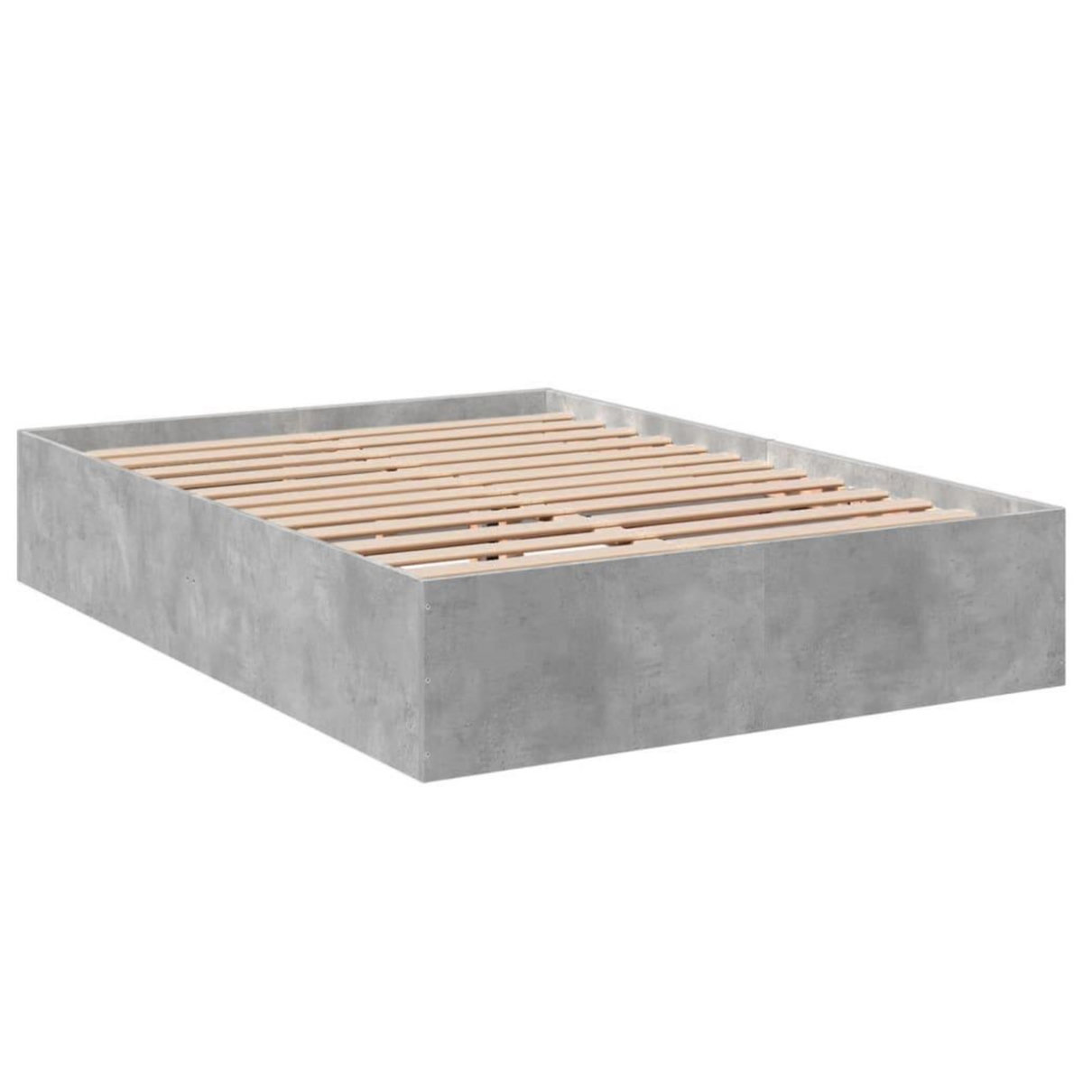 VIDAXL Cadre de lit sans matelas gris beton 135x190 cm