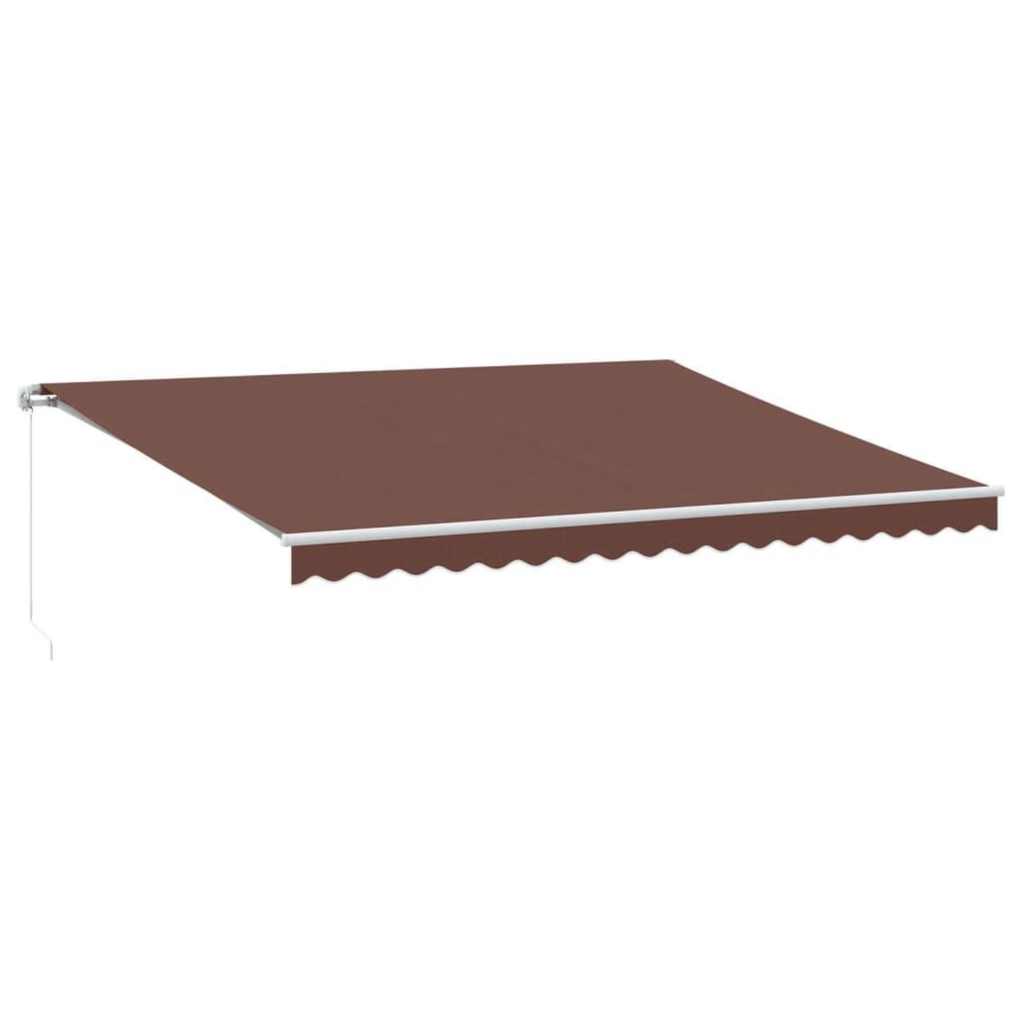 Voir la diapositive 2 : VIDAXL Auvent manuel retractable avec LED marron 450x350 cm