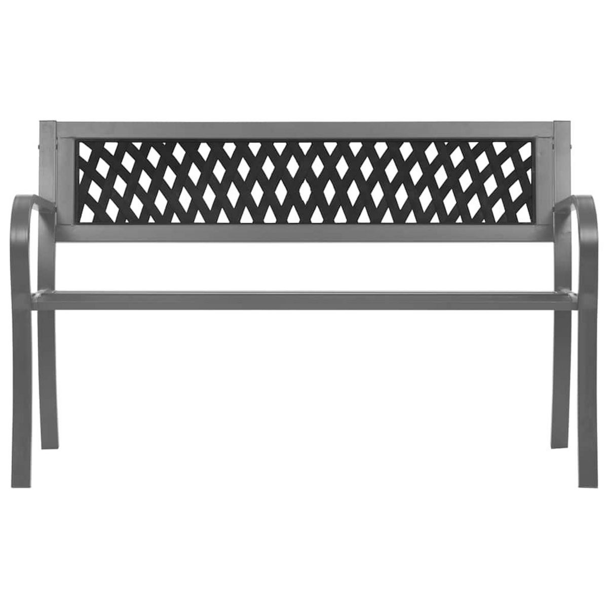 VIDAXL Banc de jardin Noir 120 cm Acier