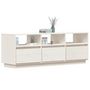 Voir la diapositive 4 : VIDAXL Meuble TV Blanc 140x37x50 cm Bois de pin massif