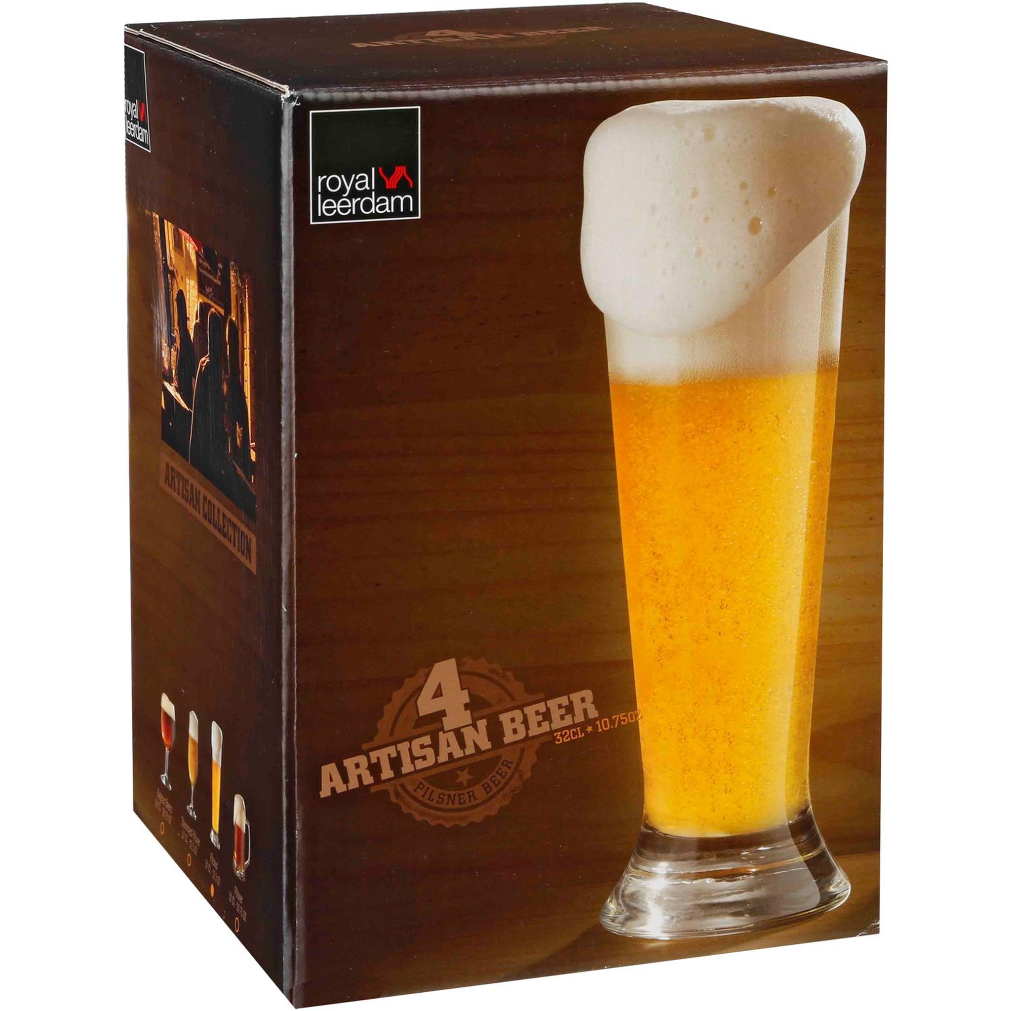 Voir la diapositive 2 : Set de 4 verres à bière 37 cl