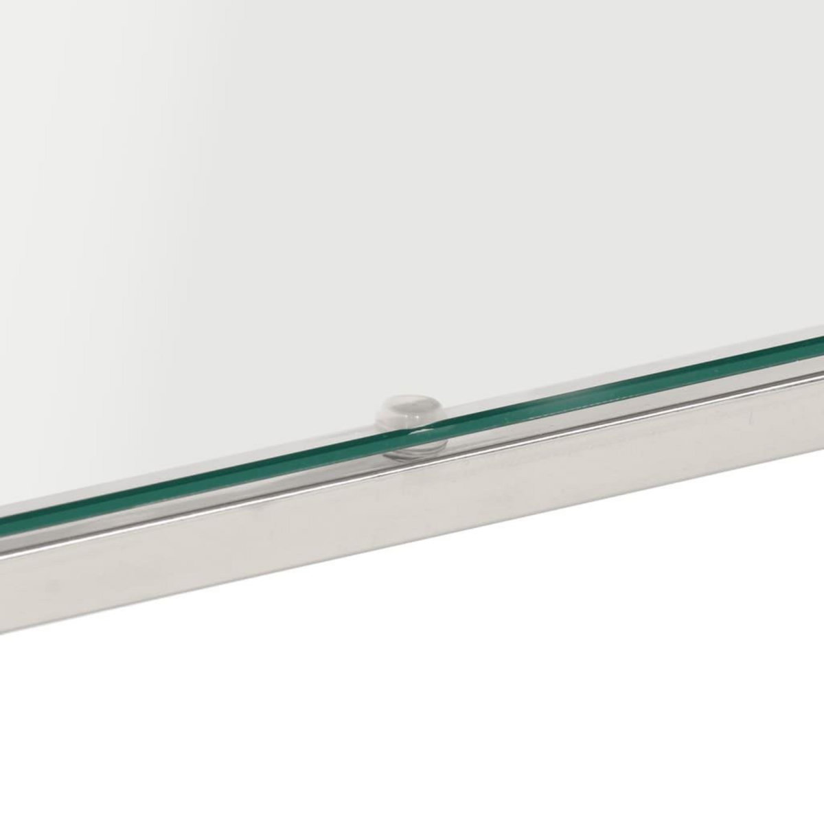 VIDAXL Table basse argente acier inoxydable et verre trempe