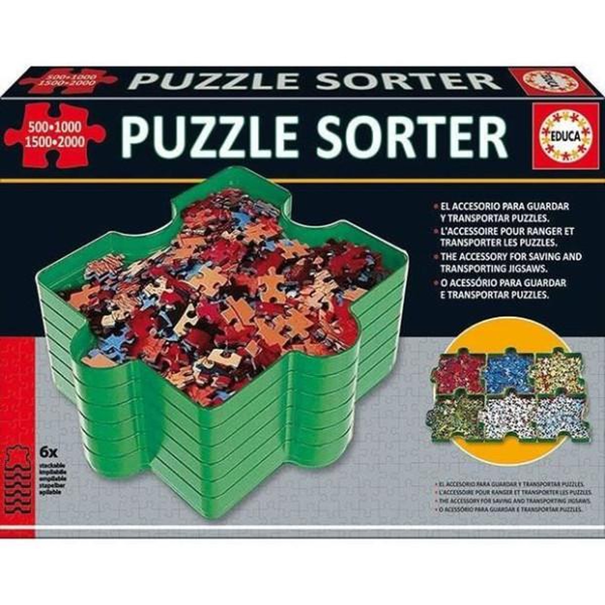 EDUCA Séparateur de pieces - educa - 6 plateaux empilables et totalement emboîtables